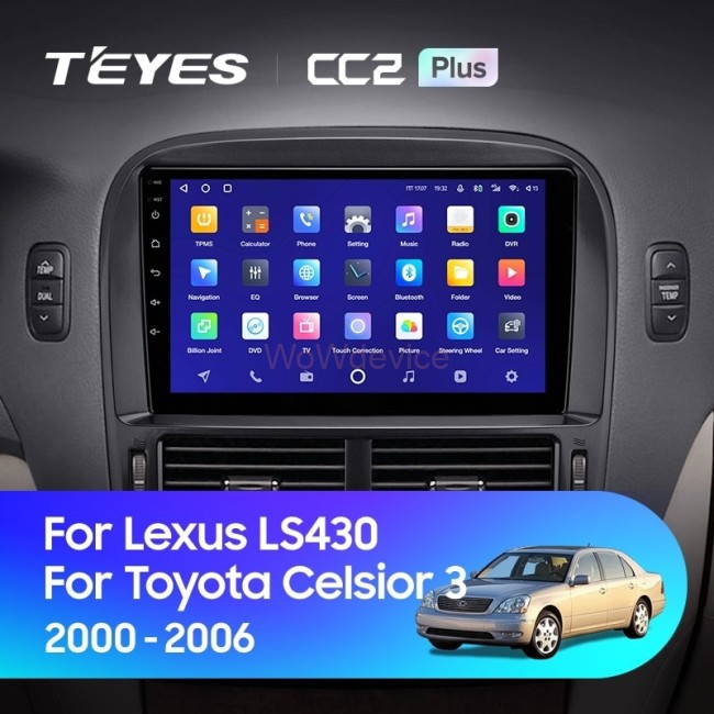 Штатная магнитола Teyes CC2 Plus 6/128 Lexus LS430 XF30 (2000-2006) F2