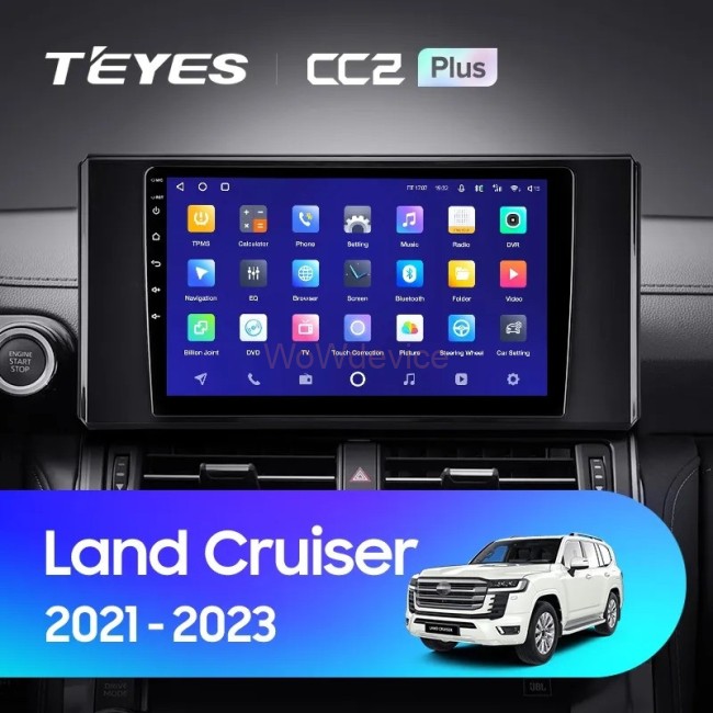 Штатная магнитола Teyes CC2 Plus 4/32 Toyota Land Cruiser 300 (2021-2023)