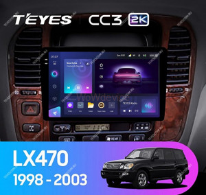 Штатная магнитола Teyes CC3 2K 6/128 Lexus LX470 J100 (1998-2003)
