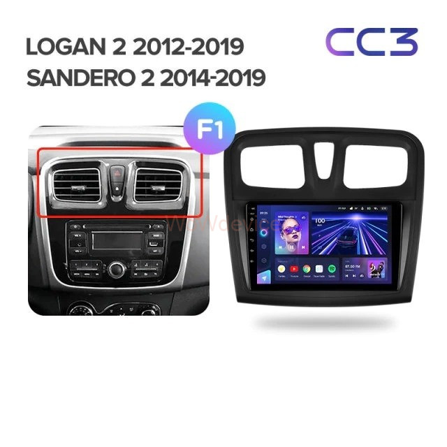 Штатная магнитола Teyes CC3 3/32 Renault Sandero 2 (2014-2019) F1