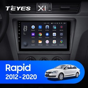 Штатная магнитола Teyes X1 4G 2/32 Skoda Rapid (2014-2016)