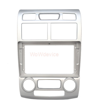 Рамка магнитолы 9.0" (цв.Серебро) для KIA Sportage 2005-2009 ver.2