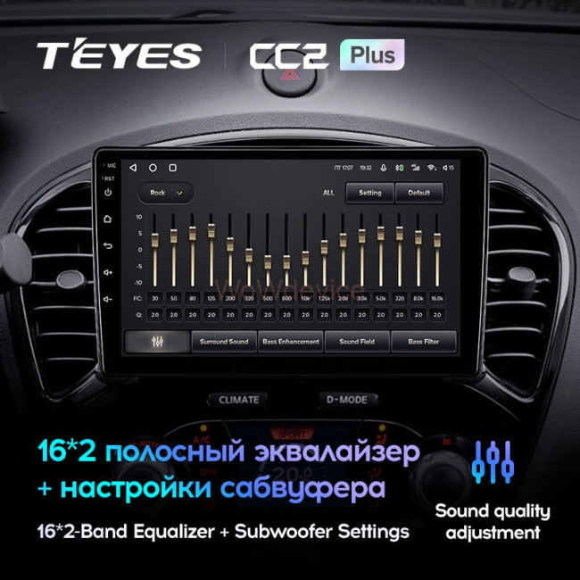 Штатная магнитола Teyes CC2 Plus 3/32 Nissan Juke (2010-2014)