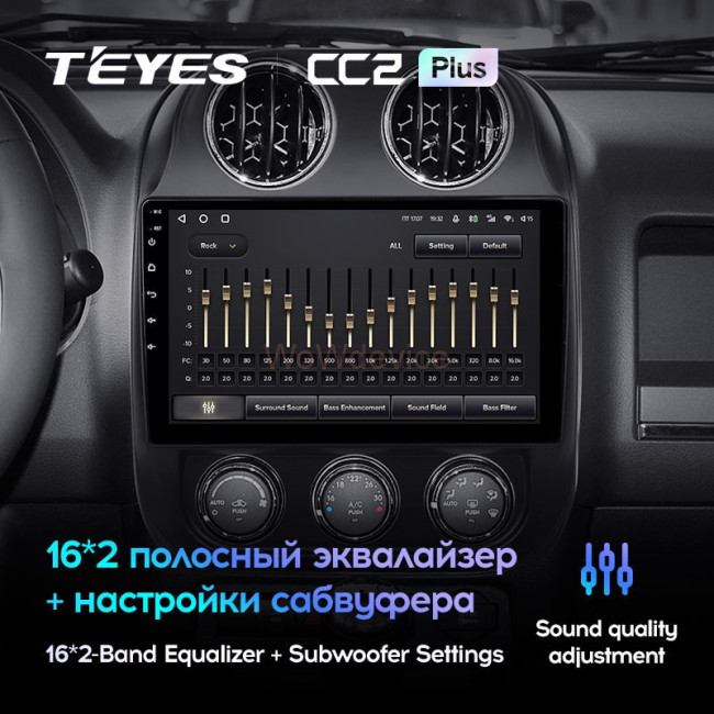 Штатная магнитола Teyes CC2 Plus 4/64 Jeep Compass 1 MK (2009-2015)