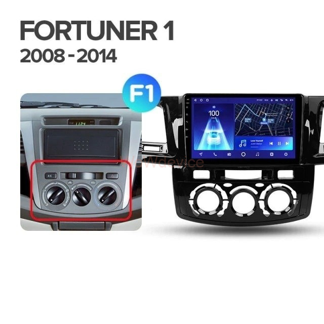 Штатная магнитола Teyes CC2 Plus 4/64 Toyota Fortuner (2008-2014) F1 Штатная магнитола Teyes CC2 Plus 4/64 Toyota Fortuner (2008-2014) F1