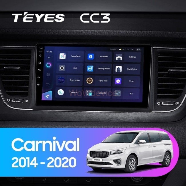 Штатная магнитола Teyes CC3 360 6/128 Kia Carnival YP (2014-2020) Тип-А