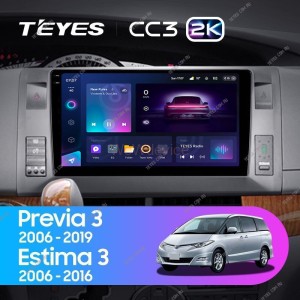 Штатная магнитола Teyes CC3 2K 4/64 Toyota Previa, Estima AHR20 XR50 (2006-2019) левый руль