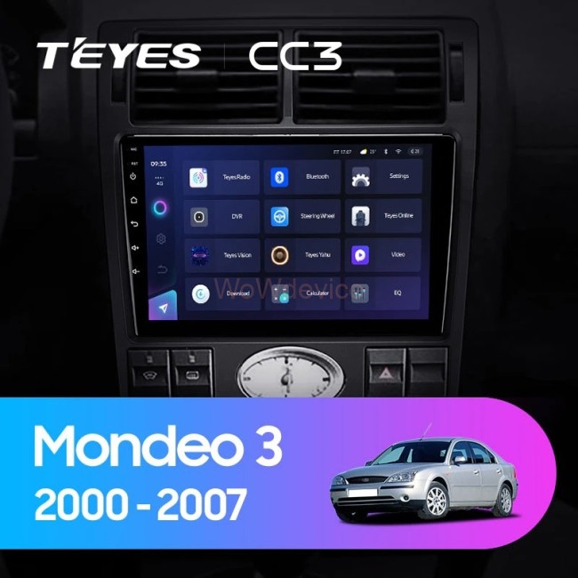 Штатная магнитола Teyes CC3 4/64 Ford Mondeo 3 (2000-2007) F1