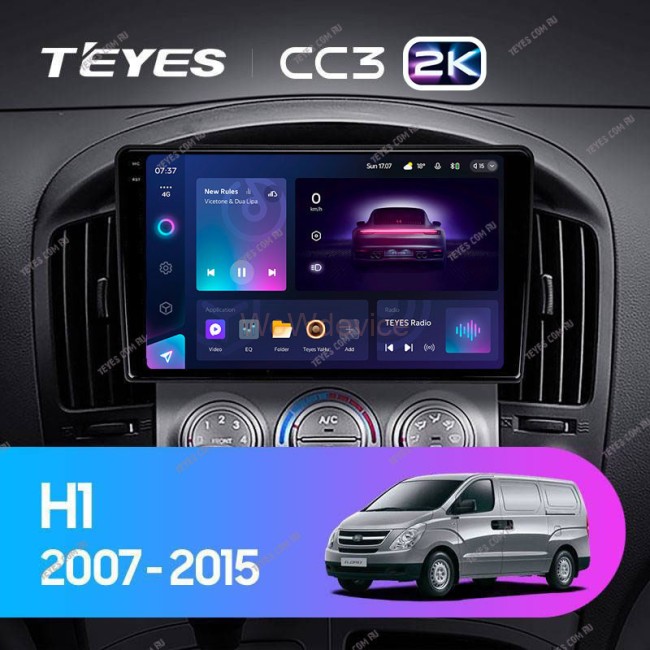 Штатная магнитола Teyes CC3 2K 360 6/128 Hyundai H1 TQ (2007-2015)