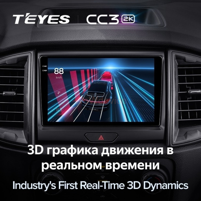 Штатная магнитола Teyes CC3 2K 6/128 Ford Ranger P703 (2015-2022) Тип-C