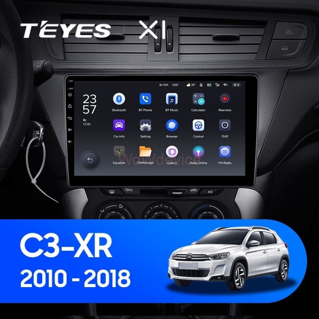 Штатная магнитола Teyes X1 4G 2/32 Citroen C3-XR (2010-2018) (F2)