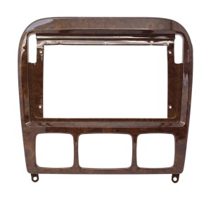 Рамка магнитолы 9.0" (цв.Глянцевый Деревянный) для MERCEDES-BENZ S-klasse (W220) 1998-2005