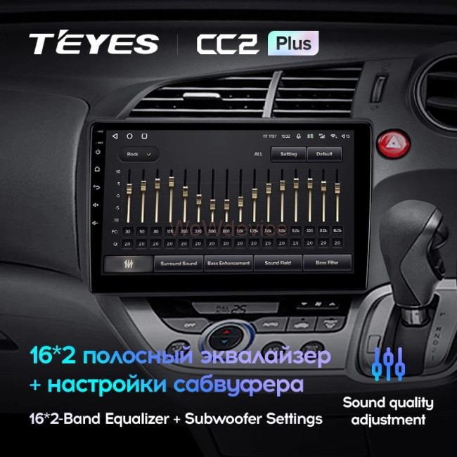 Штатная магнитола Teyes CC2 Plus 4/64 Honda Stream 2 (2006-2014) правый руль