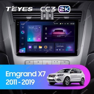 Штатная магнитола Teyes CC3 2K 3/32 Geely Emgrand X7 1 GX7 EX7 (2011-2019)