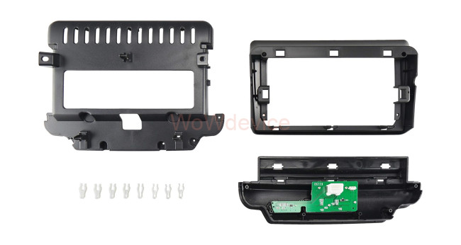 Рамка магнитолы 9.0" (цв.Черный) для KIA CEED 2018-2021 Левый руль