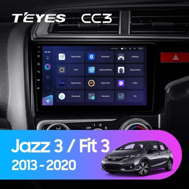 Штатная магнитола Teyes CC3 6/128 Honda Jazz 3 (2015-2020) (правый руль) Тип-В