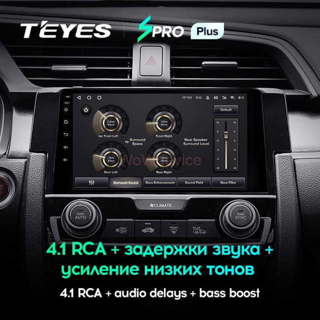 Штатная магнитола Teyes SPRO Plus 3/32 Honda Civic 10 FC FK (2015-2020)