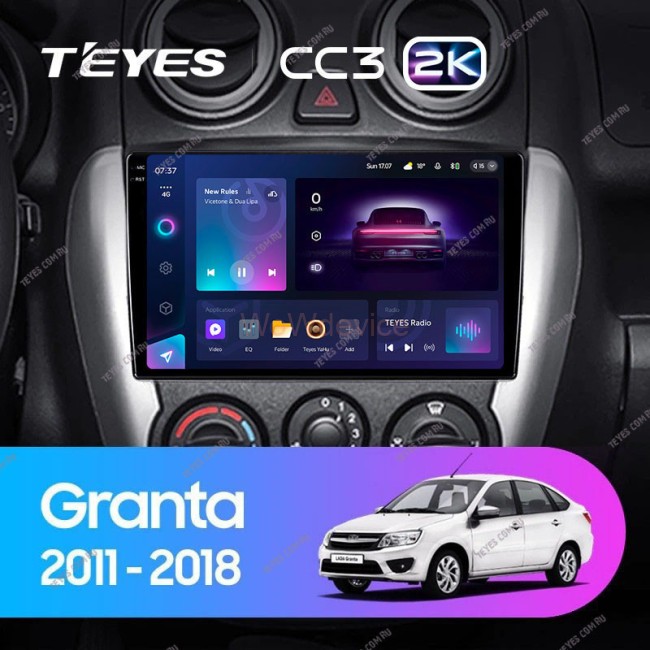 Штатная магнитола Teyes CC3 2K 360 6/128 LADA Granta Sport (2011-2018) Тип-A