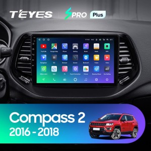 Штатная магнитола Teyes SPRO Plus 6/128 Jeep Compass 2 MP (2016-2018)