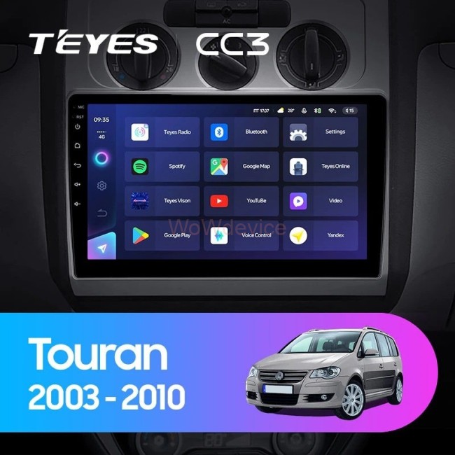 Штатная магнитола Teyes CC3L 4/32 Volkswagen Touran 1 (2003-2010) F1