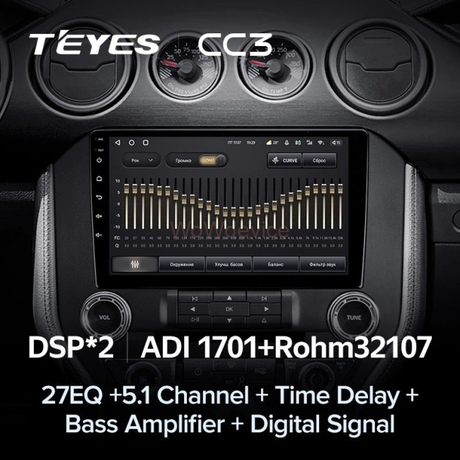 Штатная магнитола Teyes CC3 360 6/128 Ford Mustang VI S550 (2014-2021) Тип В