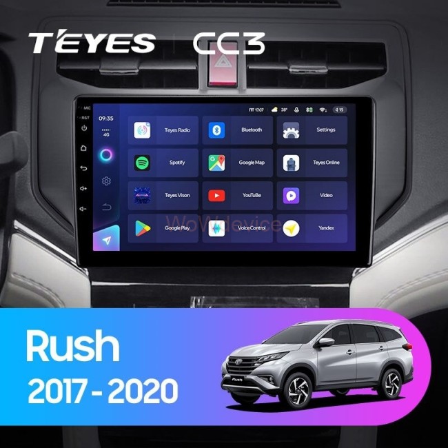 Штатная магнитола Teyes CC3L 4/32 Toyota Rush (2017-2020)