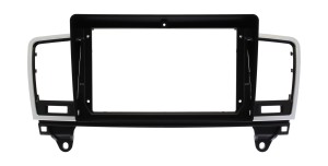 Рамка магнитолы 9.0" (цв.Черный и Серебристый) для MERCEDES-BENZ M-klasse (W166) 2011-2015
