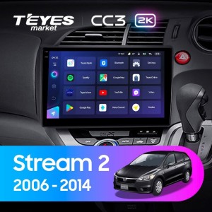 Штатная магнитола Teyes CC3 2K 3/32 Honda Stream 2 (2006-2014) правый руль