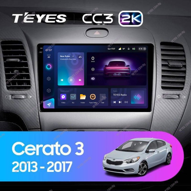 Штатная магнитола Teyes CC3 2K 360 6/128 Kia Cerato 3 YD (2013-2017) Тип-C
