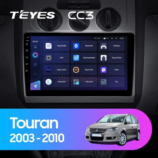 Штатная магнитола Teyes CC3L 4/32 Volkswagen Touran 1 (2003-2010) F2
