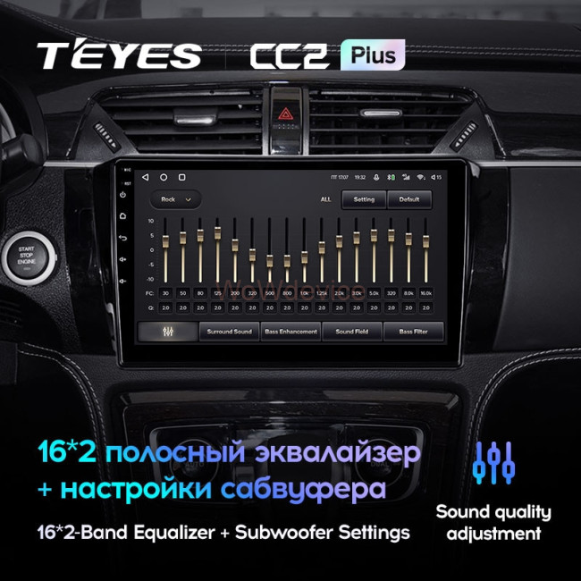 Штатная магнитола Teyes CC2 Plus 4/32 Zotye T600 (2014-2019) Штатная магнитола Teyes CC2 Plus 4/32 Zotye T600 (2014-2019)