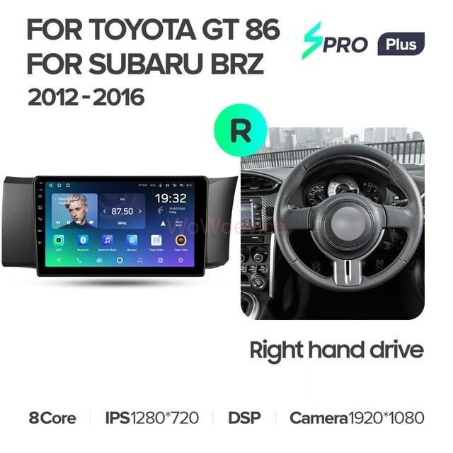 Штатная магнитола Teyes SPRO Plus 6/128 Subaru BRZ (2012-2016) Правый руль