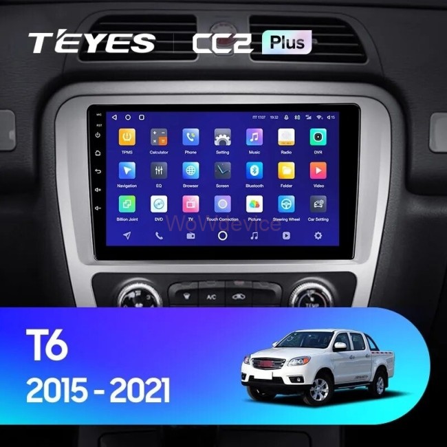 Штатная магнитола Teyes CC2 Plus 4/32 JAC T6 (2015-2021)