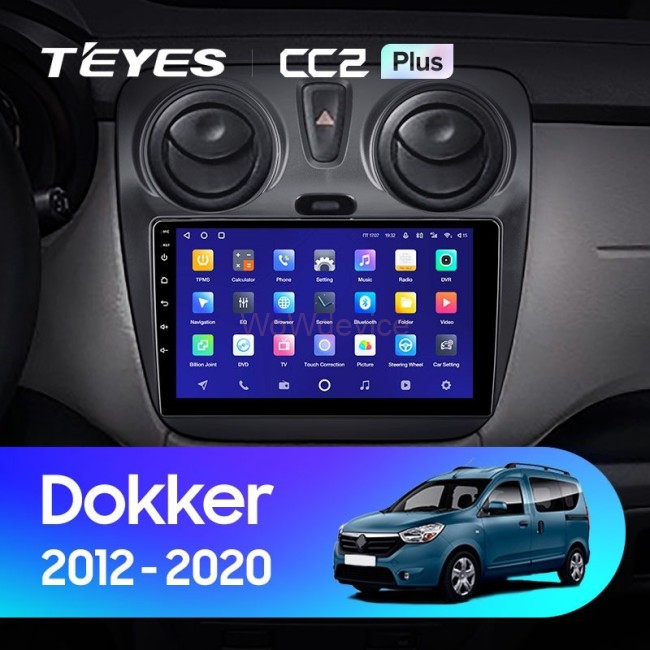 Штатная магнитола Teyes CC2 Plus 4/32 Renault Dokker (2012-2020)
