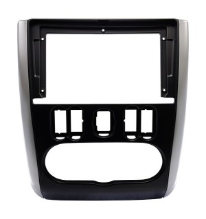 Рамка магнитолы 9.0" (цв.Черный и Серебристый) для NISSAN Almera (G15) 2012-2018 Левый руль