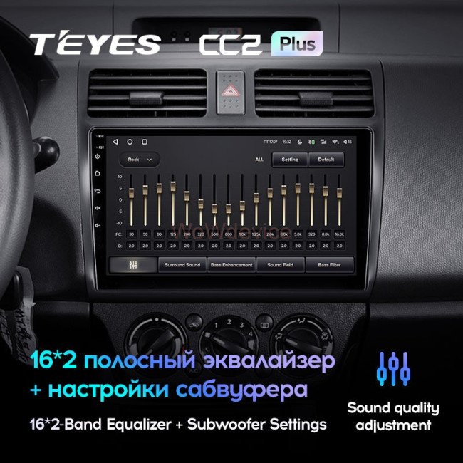 Штатная магнитола Teyes CC2L Plus 1/16 Suzuki Swift 3 (2003-2010)