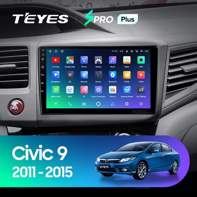 Штатная магнитола Teyes SPRO Plus 3/32 Honda Civic 9 FB FK FD (2011-2015)