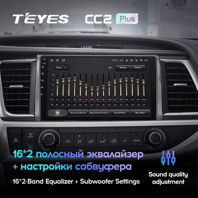 Штатная магнитола Teyes CC2 Plus 4/64 Toyota Highlander 3 XU50 (2013-2018) Штатная магнитола Teyes CC2 Plus 4/64 Toyota Highlander 3 XU50 (2013-2018)