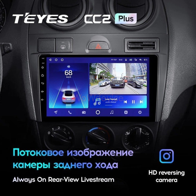 Штатная магнитола Teyes CC2 Plus 6/128 Ford Fiesta Mk5 (2002-2008)