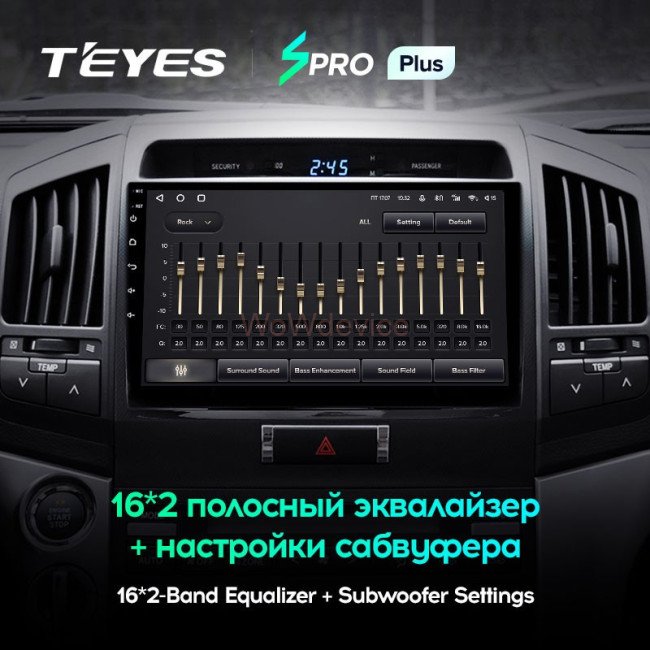 Штатная магнитола Teyes SPRO Plus 6/128 Toyota Land Cruiser 200 (2007-2015)