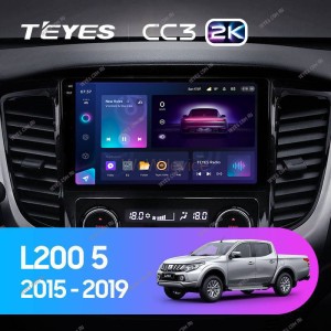 Штатная магнитола Teyes CC3 2K 6/128 Mitsubishi L200 5 (2015-2019) климат контроль F2