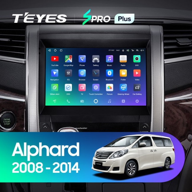 Штатная магнитола Teyes SPRO Plus 4/64 Toyota Alphard H20 (2008-2014)