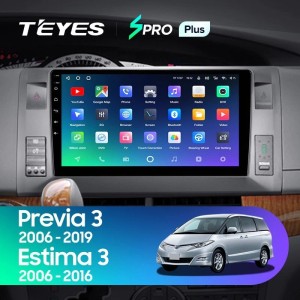 Штатная магнитола Teyes SPRO Plus 4/64 Toyota Previa, Estima AHR20 XR50 (2006-2019) левый руль