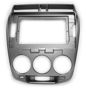 Рамка магнитолы 10.2" (цв.Серый) для HONDA City 2008-2014; Ballade 2011-2014 Кондиционер