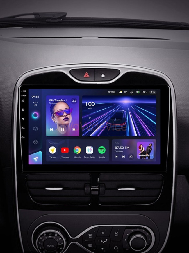 Штатная магнитола Teyes CC3 360 6/128 Renault Clio 4 BH98 KH98 (2012-2015)