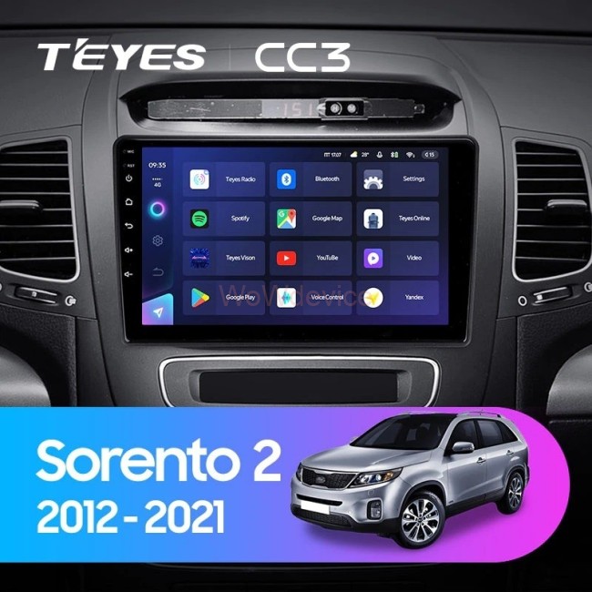 Штатная магнитола Teyes CC3 360 6/128 Kia Sorento 2 II XM (2012-2021) F2