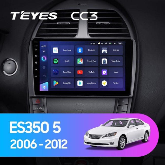 Штатная магнитола Teyes CC3 6/128 Lexus ES350 5 XV40 (2006-2012) (АB) Тип-B