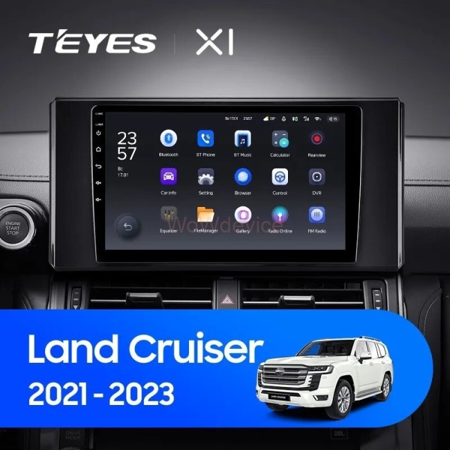 Штатная магнитола Teyes X1 4G 2/32 Toyota Land Cruiser 300 (2021-2023)
