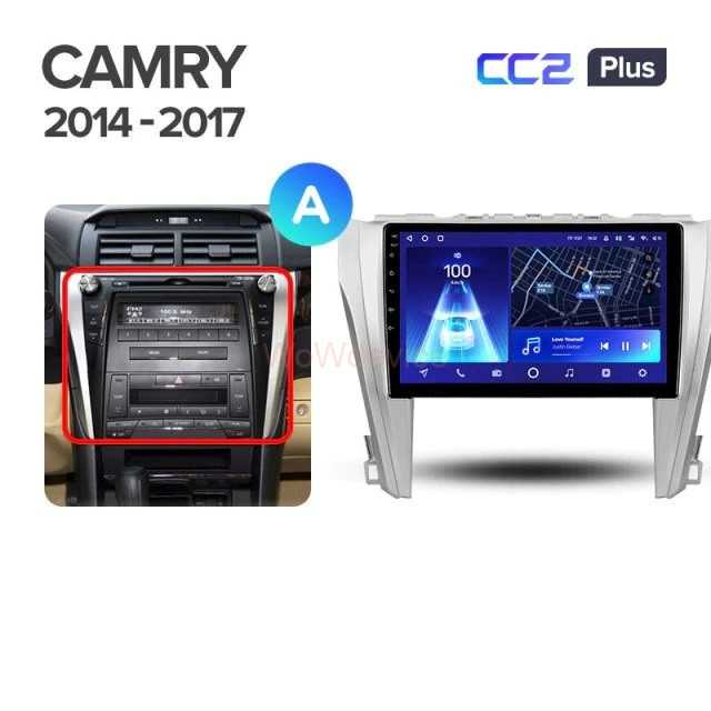Штатная магнитола Teyes CC2 Plus 3/32 Toyota Camry 7 XV 50 55 (2014-2017) Тип-A Штатная магнитола Teyes CC2 Plus 3/32 Toyota Camry 7 XV 50 55 (2014-2017) Тип-A