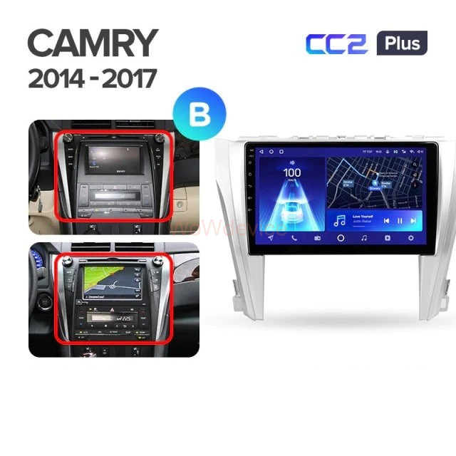 Штатная магнитола Teyes CC2 Plus 3/32 Toyota Camry 7 XV 50 55 (2014-2017) Тип-A Штатная магнитола Teyes CC2 Plus 3/32 Toyota Camry 7 XV 50 55 (2014-2017) Тип-A